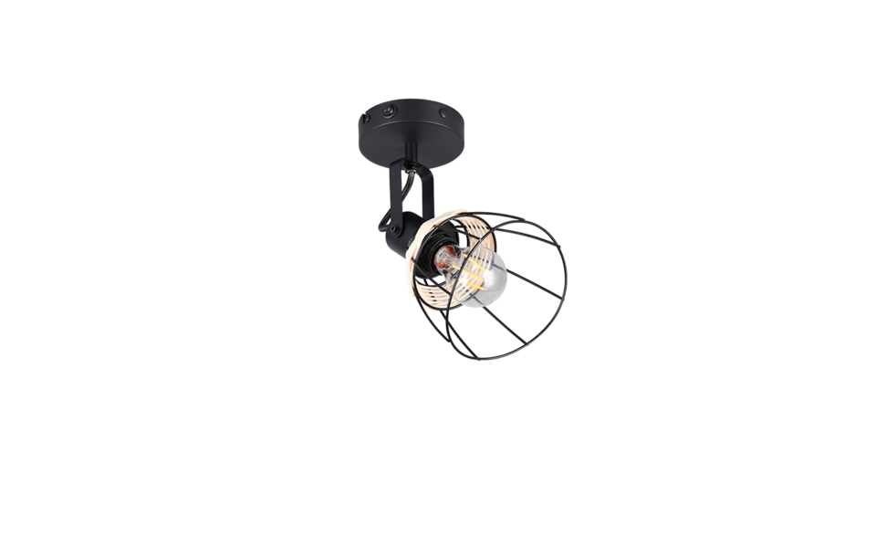 Trio Lighting Trio JEROME ceiling spotlight | black | IP20 Trio Lighting Trio JEROME ceiling spotlight | black | IP20