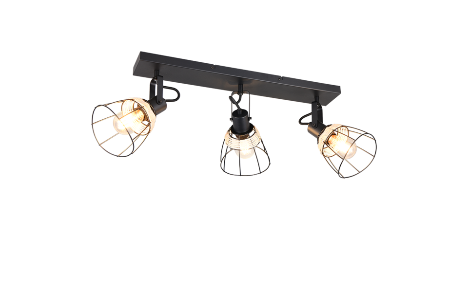 Trio Lighting Trio JEROME ceiling spotlight | black | IP20