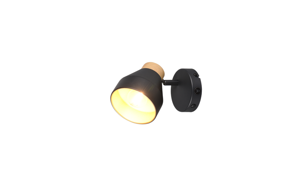 Trio Lighting Trio VALENTIN ceiling spotlight | 1x E14 max 40W | black | Ø 14 cm | IP20 | 19 cm