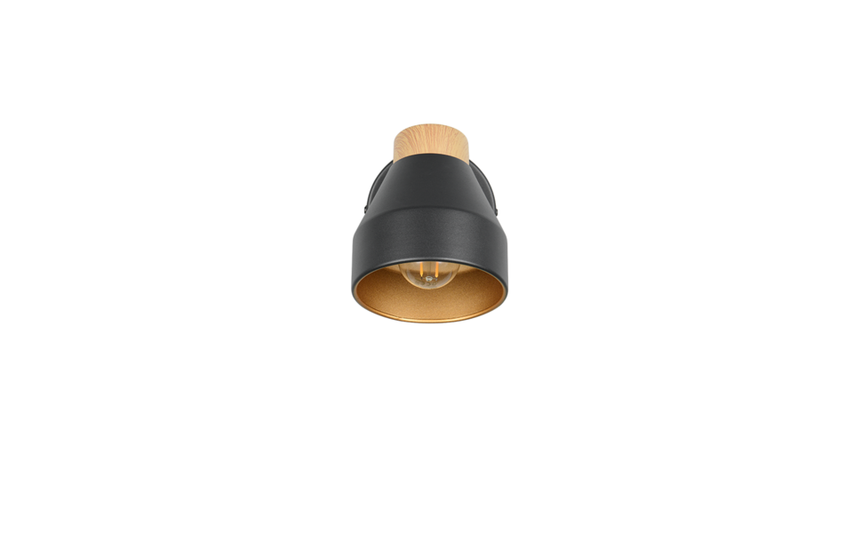 Trio Lighting Trio VALENTIN ceiling spotlight | 1x E14 max 40W | black | Ø 14 cm | IP20 | 19 cm