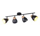 Trio Lighting Trio VALENTIN ceiling spotlight | 4x E14 max 40W | black | Ø 71.5 cm | IP20 | 22 cm