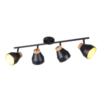 Trio VALENTIN ceiling spotlight | E14 | black | Ø 71.5 cm | IP20 Trio VALENTIN ceiling spotlight | E14 | black | Ø 71.5 cm | IP20