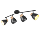 Trio Lighting Trio VALENTIN ceiling spotlight | 4x E14 max 40W | black | Ø 71.5 cm | IP20 | 22 cm