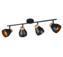 Trio Lighting Trio VALENTIN ceiling spotlight | 4x E14 max 40W | black | Ø 71.5 cm | IP20 | 22 cm