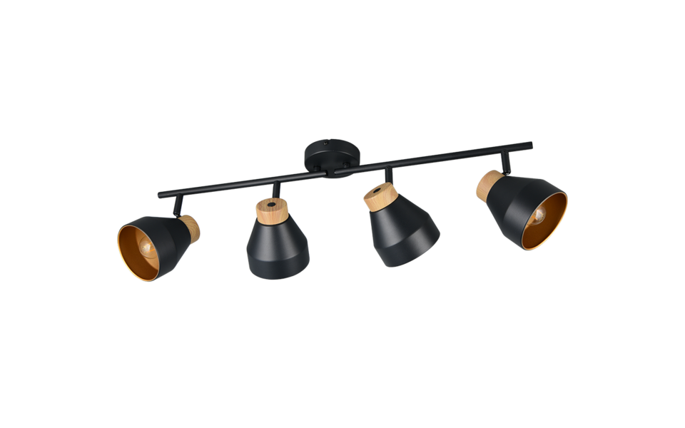 Trio Lighting Trio VALENTIN ceiling spotlight | 4x E14 max 40W | black | Ø 71.5 cm | IP20 | 22 cm Trio Lighting Trio VALENTIN ceiling spotlight | 4x E14 max 40W | black | Ø 71.5 cm | IP20 | 22 cm