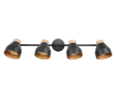 Trio Lighting Trio VALENTIN ceiling spotlight | 4x E14 max 40W | black | Ø 71.5 cm | IP20 | 22 cm