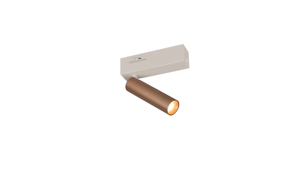 Trio Lighting Trio AMBALA plafondspot | LED | koffie | 17 x 13 cm | IP20 | 1x 5,5W | 500 lm | 2300+3000+4000K | dimbaar