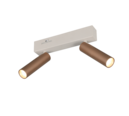 Trio Lighting Trio AMBALA plafondspot | LED | koffie | 26 x 4 cm | IP20 | 2x 5,5W | 500 lm | 2300+3000+4000K | dimbaar