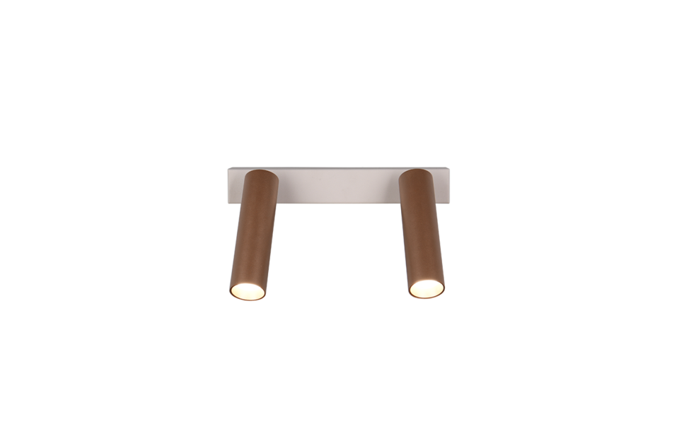 Trio Lighting Trio AMBALA ceiling spotlight | 2x 5.5W 500lm 4000K | mocha brown | IP20 | 17.5 cm Trio Lighting Trio AMBALA ceiling spotlight | 2x 5.5W 500lm 4000K | mocha brown | IP20 | 17.5 cm