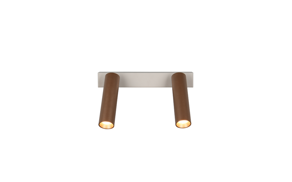 Trio Lighting Trio AMBALA ceiling spotlight | 2x 5.5W 500lm 4000K | mocha brown | IP20 | 17.5 cm Trio Lighting Trio AMBALA ceiling spotlight | 2x 5.5W 500lm 4000K | mocha brown | IP20 | 17.5 cm