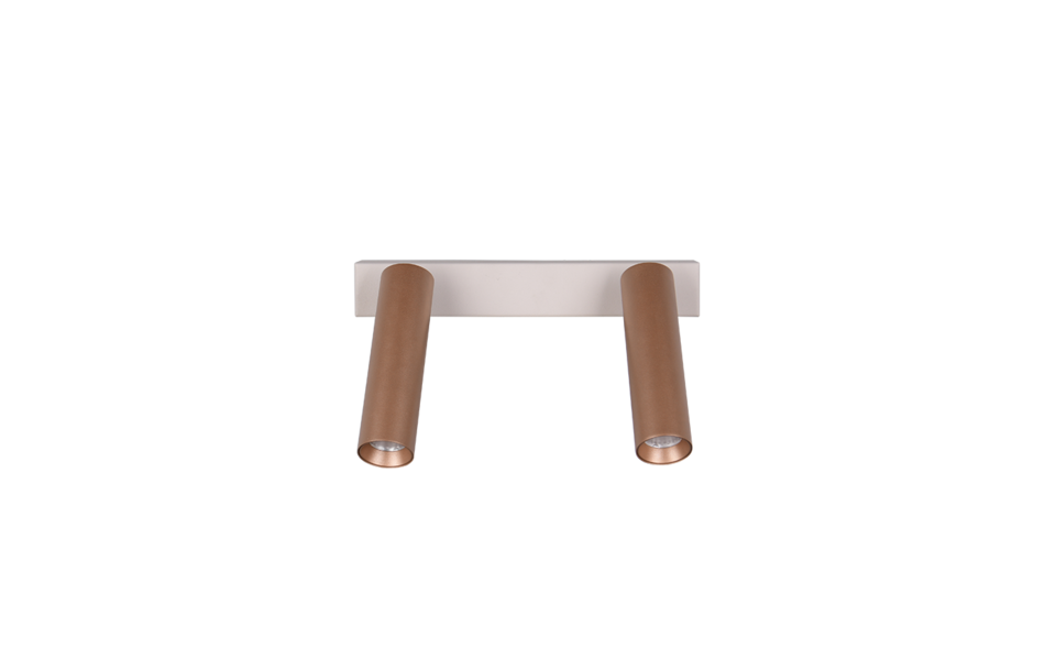 Trio Lighting Trio AMBALA ceiling spotlight | 2x 5.5W 500lm 4000K | mocha brown | IP20 | 17.5 cm Trio Lighting Trio AMBALA ceiling spotlight | 2x 5.5W 500lm 4000K | mocha brown | IP20 | 17.5 cm