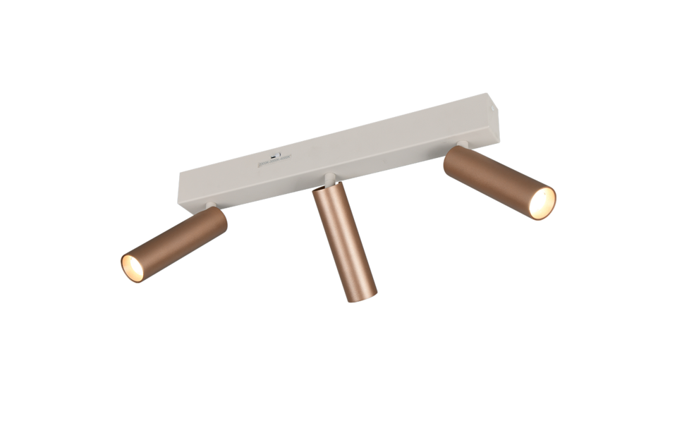 Trio Lighting Trio AMBALA ceiling spotlight | 3x 5.5W 500lm 4000K | mocha brown | IP20 | 17.5 cm