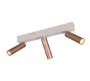 Trio Lighting Trio AMBALA plafondspot | LED | koffie | 44 x 4 cm | IP20 | 3x 5,5W | 500 lm | 2300+3000+4000K | dimbaar
