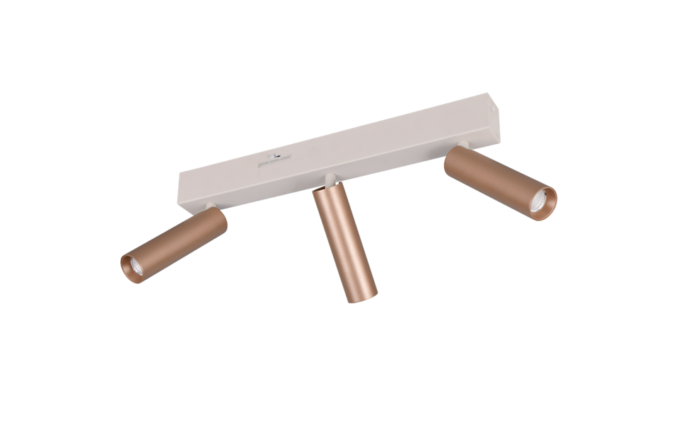 Trio Lighting Trio AMBALA ceiling spotlight | 3x 5.5W 500lm 4000K | mocha brown | IP20 | 17.5 cm