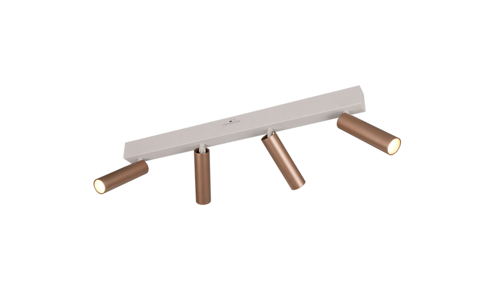 Trio Lighting Trio AMBALA ceiling spotlight | 4x 5.5W 500lm 4000K | mocha brown | IP20 | 17.5 cm Trio Lighting Trio AMBALA ceiling spotlight | 4x 5.5W 500lm 4000K | mocha brown | IP20 | 17.5 cm