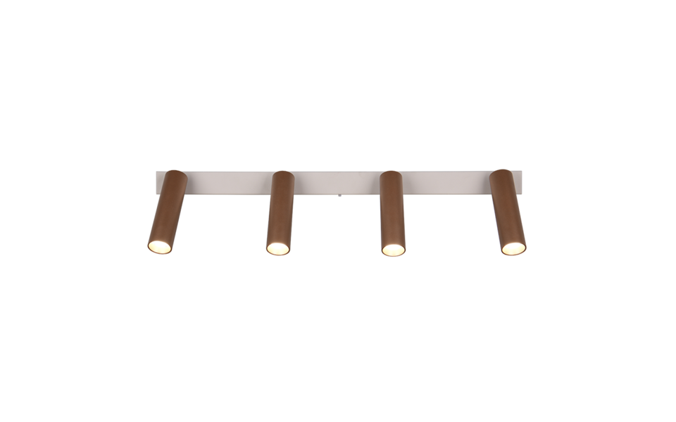 Trio Lighting Trio AMBALA ceiling spotlight | 4x 5.5W 500lm 4000K | mocha brown | IP20 | 17.5 cm Trio Lighting Trio AMBALA ceiling spotlight | 4x 5.5W 500lm 4000K | mocha brown | IP20 | 17.5 cm
