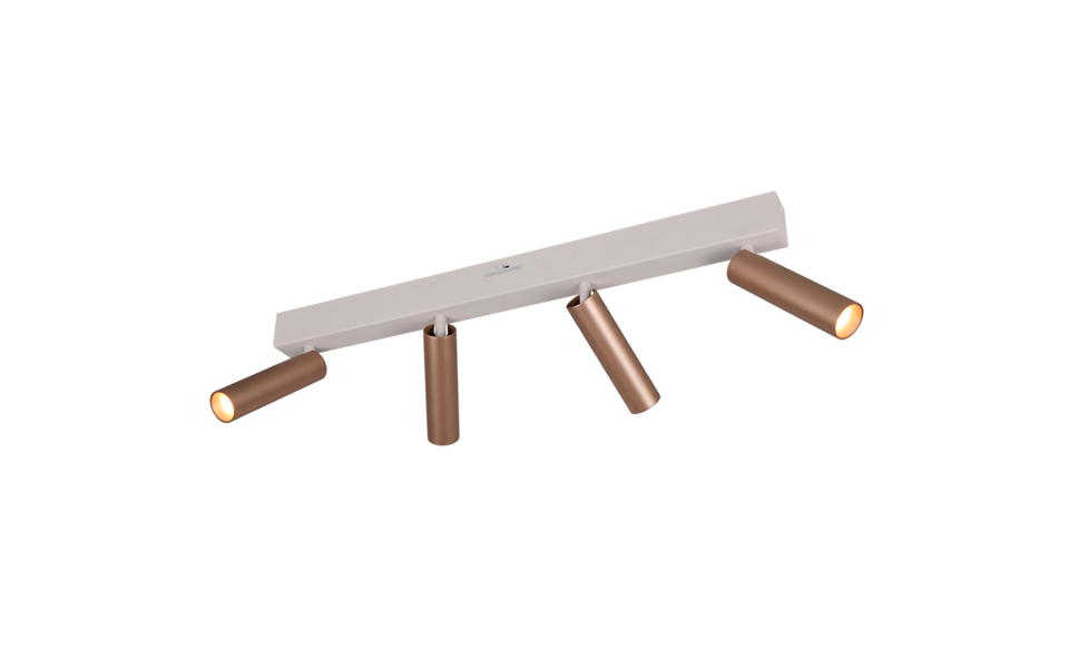 Trio Lighting Trio AMBALA plafondspot | LED | koffie | 65 x 4 cm | IP20 | 4x 5,5W | 500 lm | 2300+3000+4000K | dimbaar