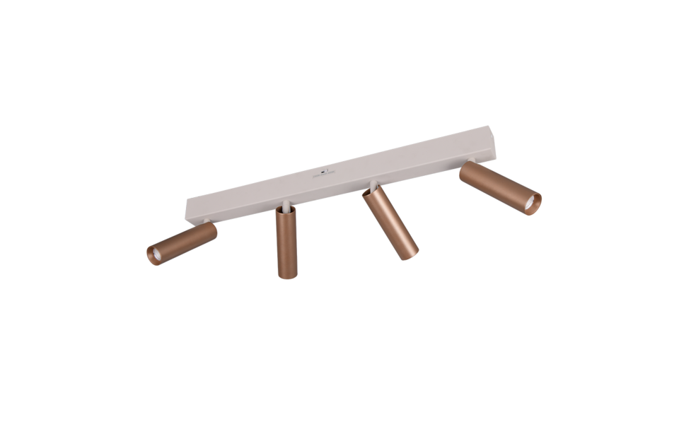 Trio Lighting Trio AMBALA ceiling spotlight | 4x 5.5W 500lm 4000K | mocha brown | IP20 | 17.5 cm Trio Lighting Trio AMBALA ceiling spotlight | 4x 5.5W 500lm 4000K | mocha brown | IP20 | 17.5 cm