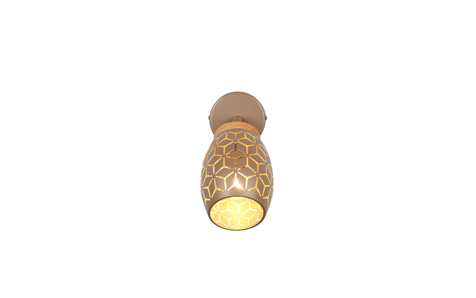 Trio Lighting Trio BIDAR ceiling spotlight | 1x E14 max 40W | mocha brown | Ø 12 cm | IP20