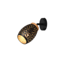 Trio Lighting Trio BIDAR ceiling spotlight | 1x E14 max 40W | black with gold | Ø 12 cm | IP20