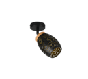 Trio Lighting Trio BIDAR ceiling spotlight | 1x E14 max 40W | black with gold | Ø 12 cm | IP20