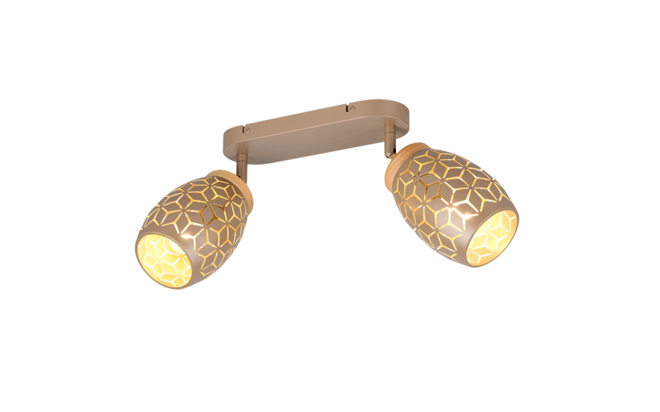 Trio Lighting Trio BIDAR plafondspot | E14 Fitting | koffie | 28 x 12 cm | IP20 | excl. 2x E14 | max. 10W Trio Lighting Trio BIDAR plafondspot | E14 Fitting | koffie | 28 x 12 cm | IP20 | excl. 2x E14 | max. 10W