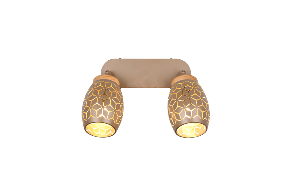 Trio Lighting Trio BIDAR plafondspot | E14 Fitting | koffie | 28 x 12 cm | IP20 | excl. 2x E14 | max. 10W Trio Lighting Trio BIDAR plafondspot | E14 Fitting | koffie | 28 x 12 cm | IP20 | excl. 2x E14 | max. 10W