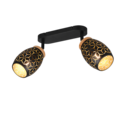 Trio Lighting Trio BIDAR ceiling spotlight | 2x E14 max 40W | black with gold | IP20 | 27 cm