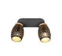 Trio Lighting Trio BIDAR ceiling spotlight | 2x E14 max 40W | black with gold | IP20 | 27 cm