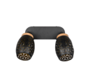 Trio Lighting Trio BIDAR ceiling spotlight | 2x E14 max 40W | black with gold | IP20 | 27 cm