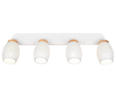 Trio Lighting Trio BIDAR plafondspot | E14 Fitting | wit mat met wit | 74 x 12 cm | IP20 | excl. 4x E14 | max. 10W