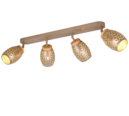 Trio Lighting Trio BIDAR ceiling spotlight | 4x E14 max 40W | mocha brown | IP20 | 27 cm