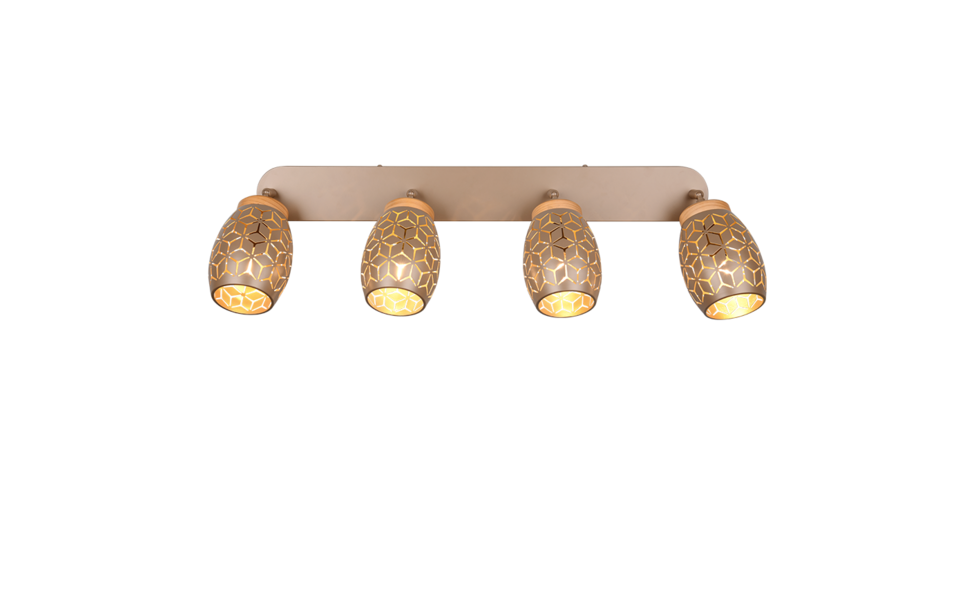 Trio Lighting Trio BIDAR ceiling spotlight | 4x E14 max 40W | mocha brown | IP20 | 27 cm Trio Lighting Trio BIDAR ceiling spotlight | 4x E14 max 40W | mocha brown | IP20 | 27 cm