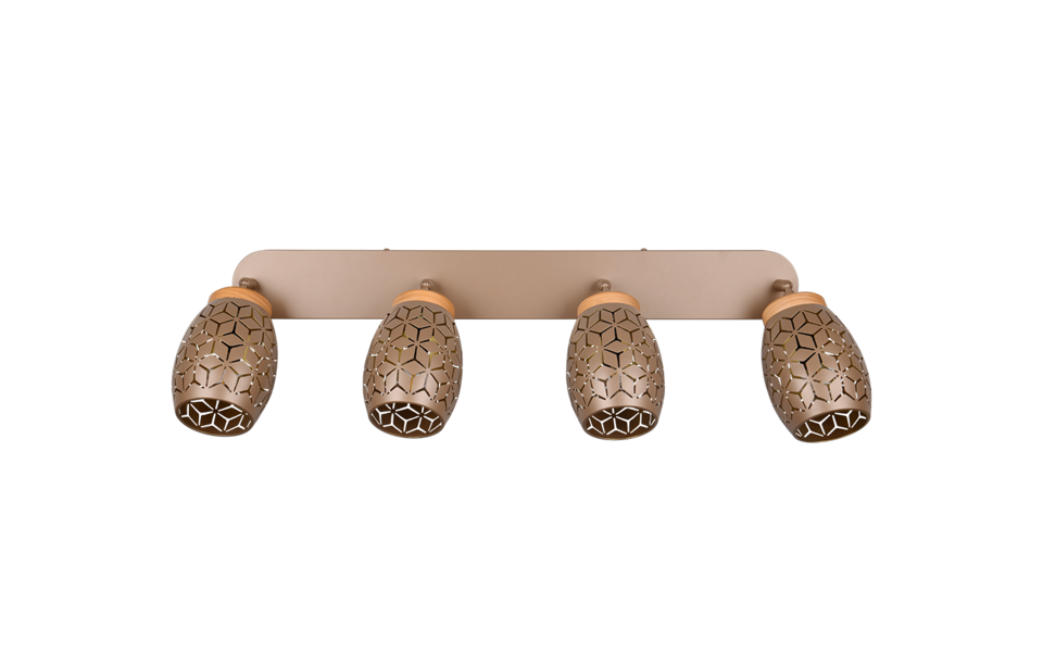 Trio Lighting Trio BIDAR ceiling spotlight | 4x E14 max 40W | mocha brown | IP20 | 27 cm Trio Lighting Trio BIDAR ceiling spotlight | 4x E14 max 40W | mocha brown | IP20 | 27 cm