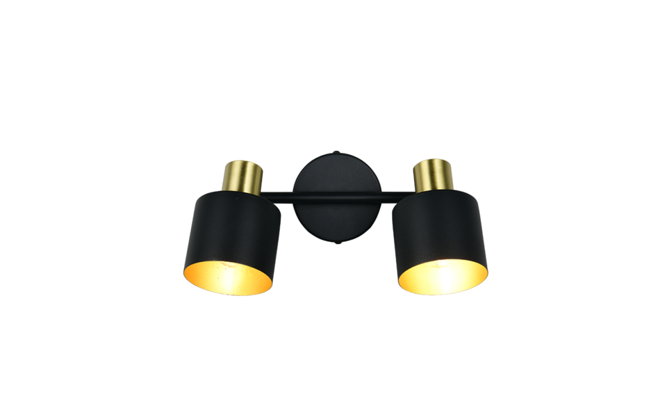 Trio Lighting Trio EVA plafondspot | E14 Fitting | zwart met goud | 36,5 x 10 cm | IP20 | excl. 2x E14 | max. 10W Trio Lighting Trio EVA plafondspot | E14 Fitting | zwart met goud | 36,5 x 10 cm | IP20 | excl. 2x E14 | max. 10W