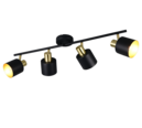 Trio Lighting Trio EVA ceiling spotlight | 4x E14 max 40W | black with gold | IP20 | 19 cm