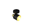 Trio Lighting Trio EVA ceiling spotlight | 1x E14 max 40W | black with gold | IP20 | 17 cm