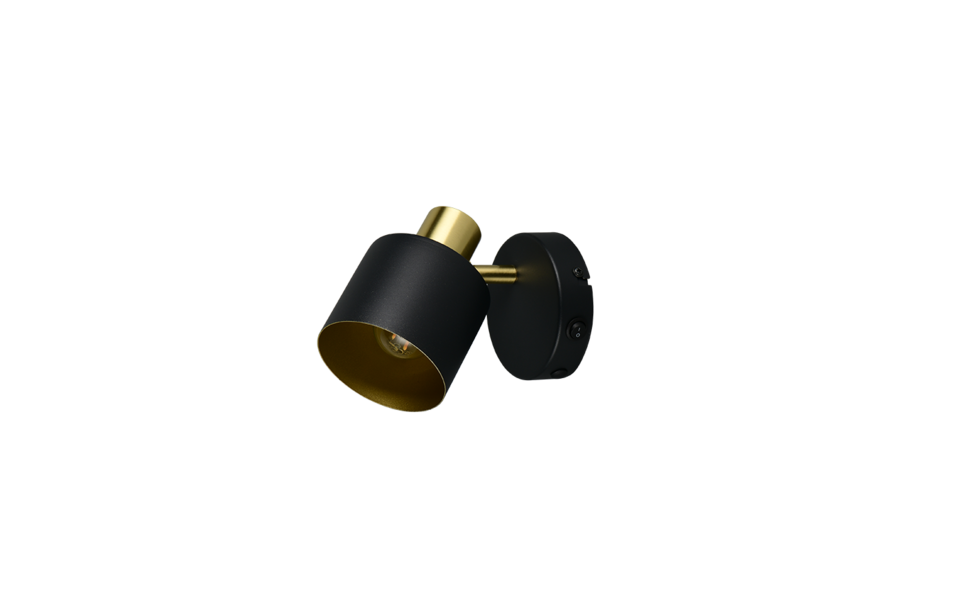 Trio Lighting Trio EVA plafondspot | E14 Fitting | zwart met goud | 10 x 12,3 cm | IP20 | excl. 1x E14 | max. 10W Trio Lighting Trio EVA plafondspot | E14 Fitting | zwart met goud | 10 x 12,3 cm | IP20 | excl. 1x E14 | max. 10W