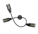 Trio Lighting Trio MARS plafondspot | E14 Fitting | mat zwart met rookkleur | 45 x 34,5 cm | IP20 | excl. 3x E14 | max. 40W