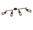 Trio Lighting Trio MARS ceiling spotlight | 4x E14 max 40W | black | IP20 | 18.5 cm