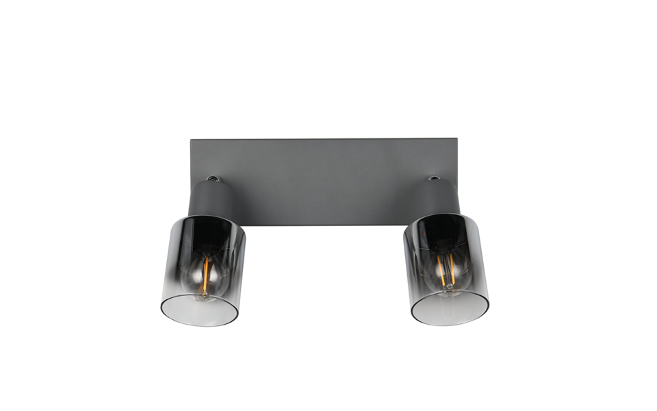 Trio Lighting Trio CADIZ plafondspot | E14 Fitting | antraciet | Ø 7 cm | IP20 | excl. 2x E14 | max. 10W
