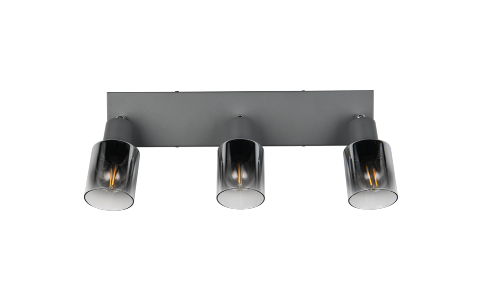Trio Lighting Trio CADIZ plafondspot | E14 Fitting | antraciet | Ø 7 cm | IP20 | excl. 3x E14 | max. 10W Trio Lighting Trio CADIZ plafondspot | E14 Fitting | antraciet | Ø 7 cm | IP20 | excl. 3x E14 | max. 10W