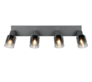 Trio Lighting Trio CADIZ plafondspot | E14 Fitting | antraciet | Ø 7 cm | IP20 | excl. 4x E14 | max. 10W