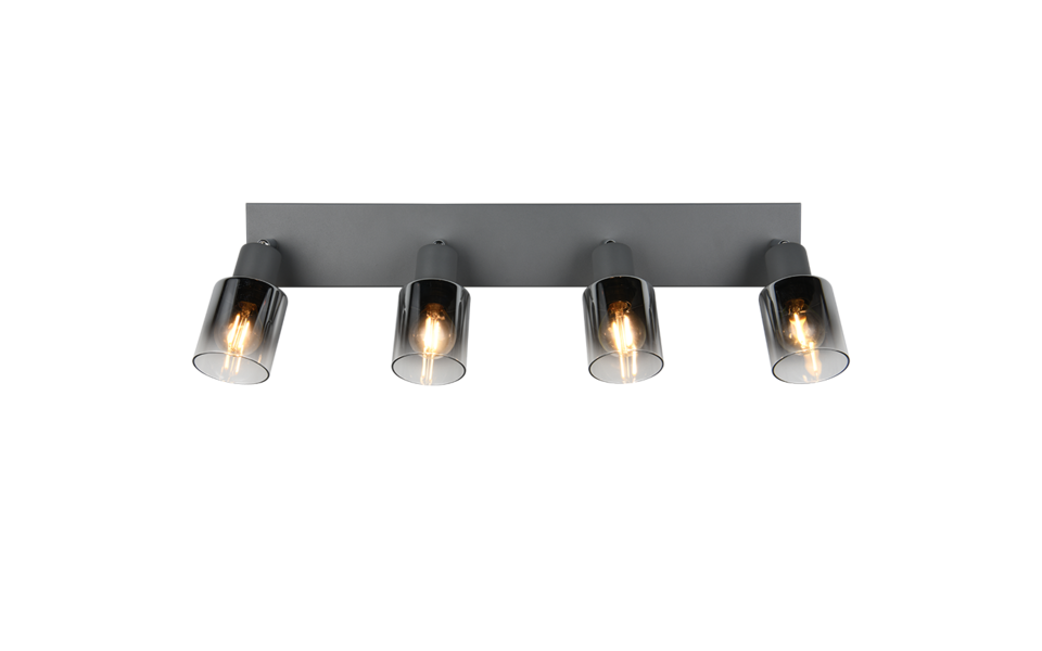 Trio Lighting Trio CADIZ plafondspot | E14 Fitting | antraciet | Ø 7 cm | IP20 | excl. 4x E14 | max. 10W
