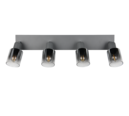 Trio Lighting Trio CADIZ plafondspot | E14 Fitting | antraciet | Ø 7 cm | IP20 | excl. 4x E14 | max. 10W