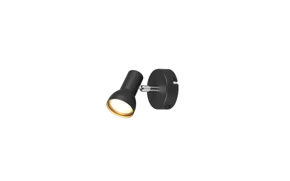 Trio Lighting Trio CANTAR plafondspot | GU10 Fitting | mat zwart | Ø 8 cm | IP20 | excl. 1x GU10 | max. 5W Trio Lighting Trio CANTAR plafondspot | GU10 Fitting | mat zwart | Ø 8 cm | IP20 | excl. 1x GU10 | max. 5W