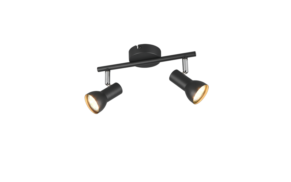 Trio Lighting Trio CANTAR ceiling spotlight | 2x GU10 | black | Ø 25 cm | IP20 | 12.5 cm Trio Lighting Trio CANTAR ceiling spotlight | 2x GU10 | black | Ø 25 cm | IP20 | 12.5 cm