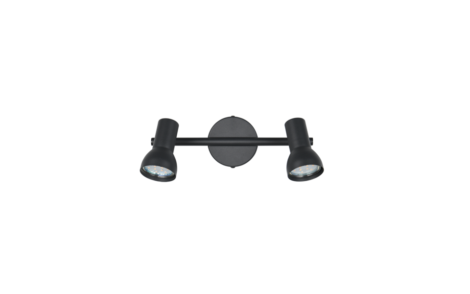 Trio Lighting Trio CANTAR plafondspot | GU10 Fitting | mat zwart | Ø 8 cm | IP20 | excl. 2x GU10 | max. 5W Trio Lighting Trio CANTAR plafondspot | GU10 Fitting | mat zwart | Ø 8 cm | IP20 | excl. 2x GU10 | max. 5W
