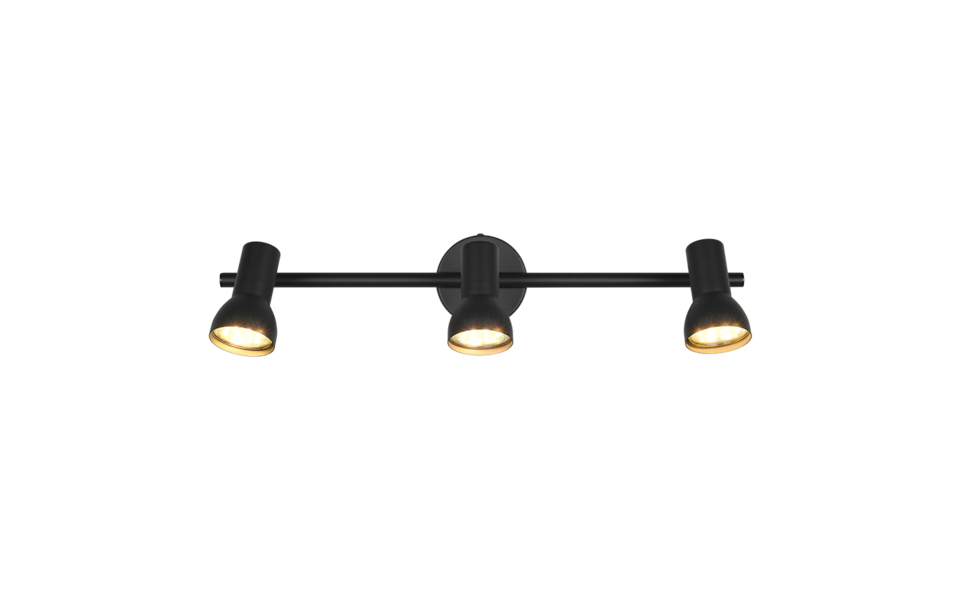 Trio Lighting Trio CANTAR ceiling spotlight | 3x GU10 | black | Ø 45.5 cm | IP20 | 12.5 cm Trio Lighting Trio CANTAR ceiling spotlight | 3x GU10 | black | Ø 45.5 cm | IP20 | 12.5 cm