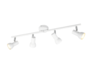 Trio Lighting Trio CANTAR plafondspot | GU10 Fitting | wit mat | Ø 8 cm | IP20 | excl. 4x GU10 | max. 5W